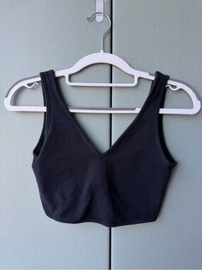Gymshark Black Seamless Sports Bra Top
